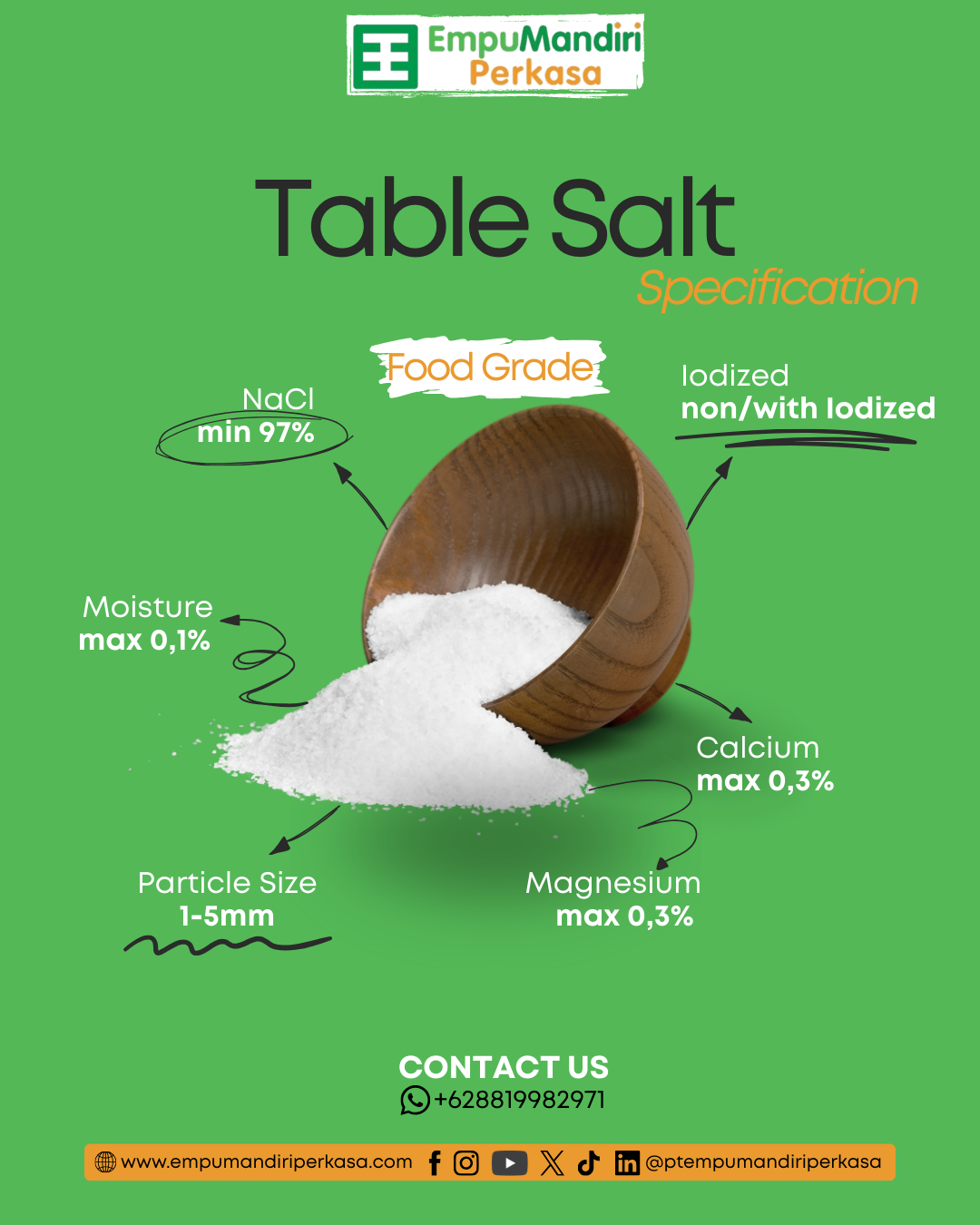table salt PT EMPU MANDIRI PERKASA PT EMPU MANDIRI PERKASA table salt